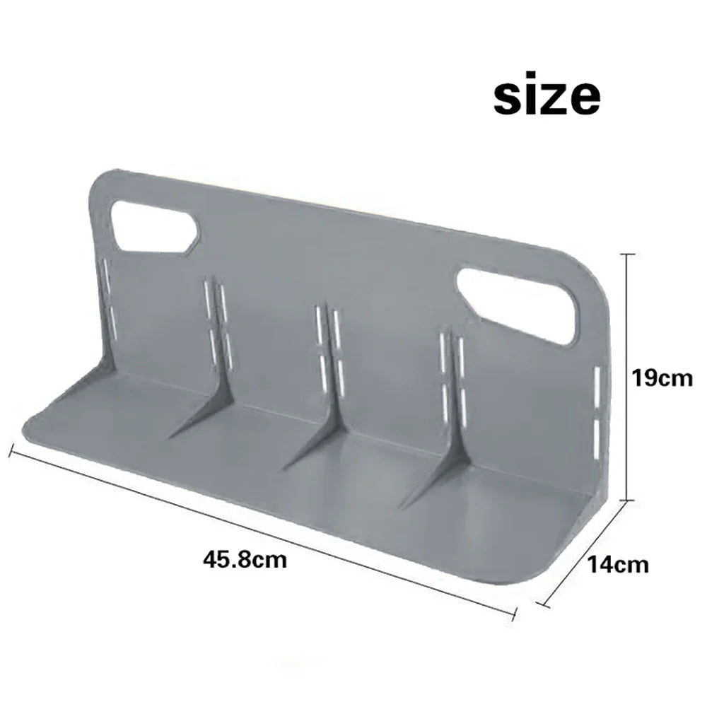Adjustable Car Trunk Cargo Organizer Rack - Stops Groceries Sliding, Solid Plastic Baffle Divider for SUV, Sedan, Wagon
