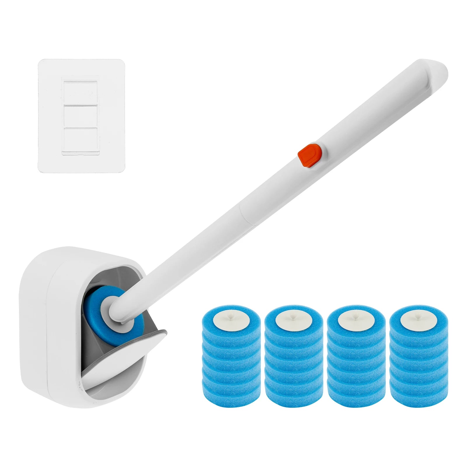 Disposable Toilet Brush — No-Touch Rotating, Starter Kit, Refills Included, Deep Cleaning, Hygienic