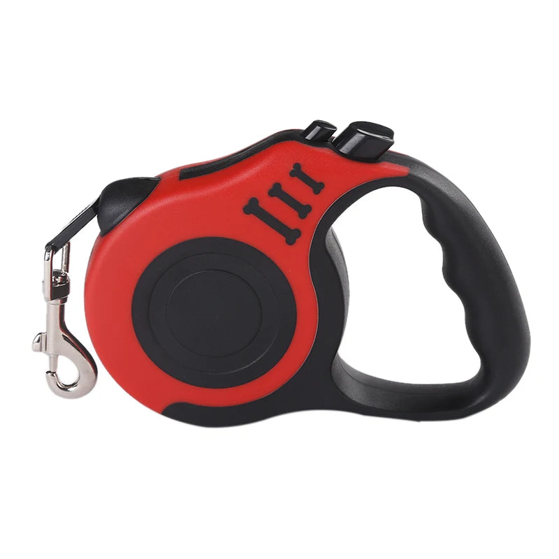 Retractable Dog Leash - 3m or 5m Auto-Locking Nylon Lead for Small to Medium Dogs & Cats, One-Hand Brake, 12 Colors