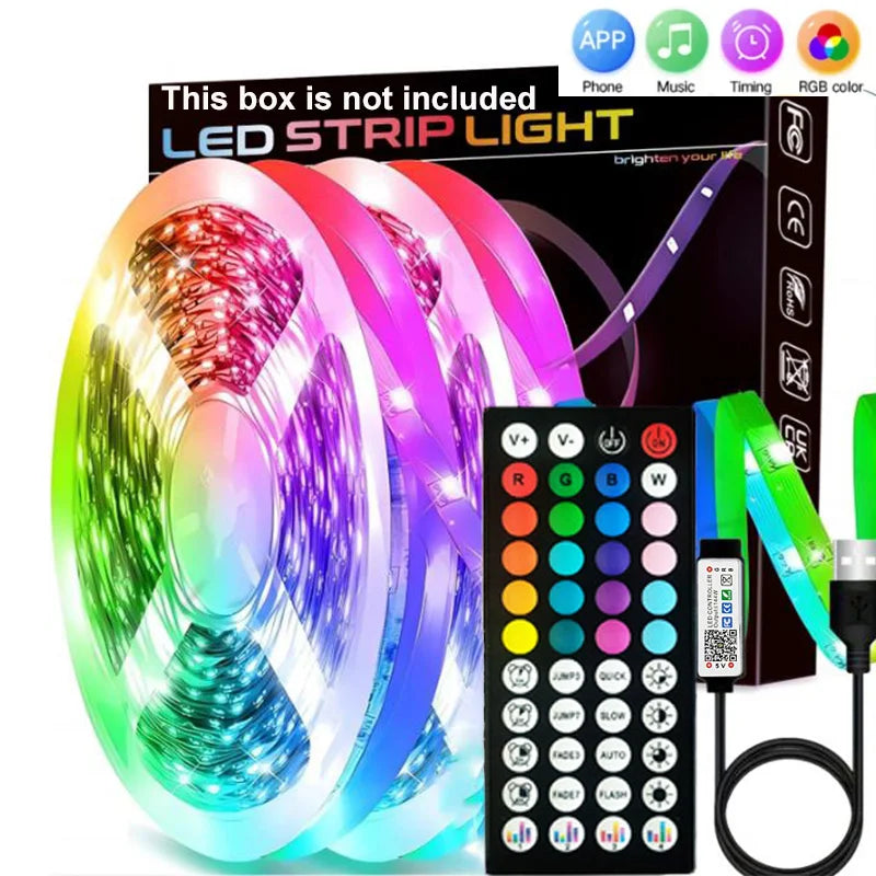 Smart RGB LED Strip Lights with Music Sync - WiFi/Bluetooth App Control, 16M Colors, Bedroom Gaming TV Backlight Decor (1m-30m)