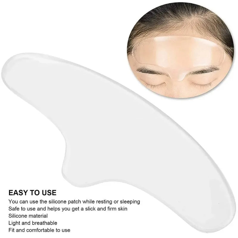 Reusable Silicone Anti-Wrinkle Patches - Forehead, Eye & Hand Smoothing Pads, Wear Overnight for Plumper, Smoother Skin