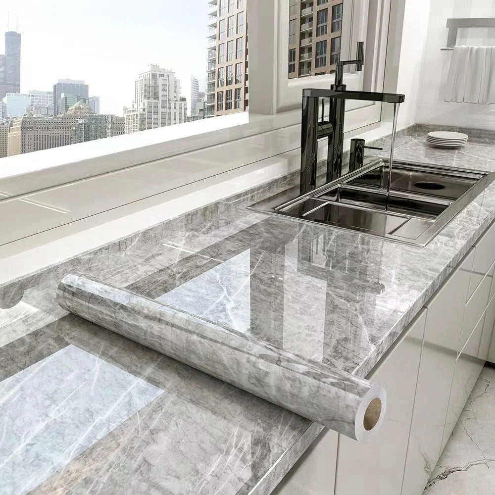 Marble Contact Paper — Self-Adhesive, Peel & Stick, Waterproof, Countertop, Cabinet, Wall