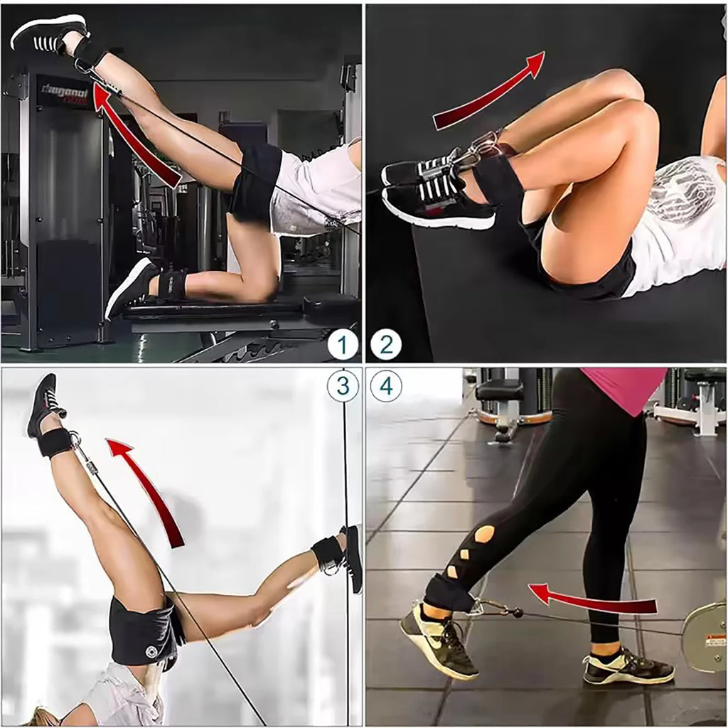 Ankle Resistance Bands — Premium Quality, Adjustable, Comfortable, Durable, Versatile, Portable