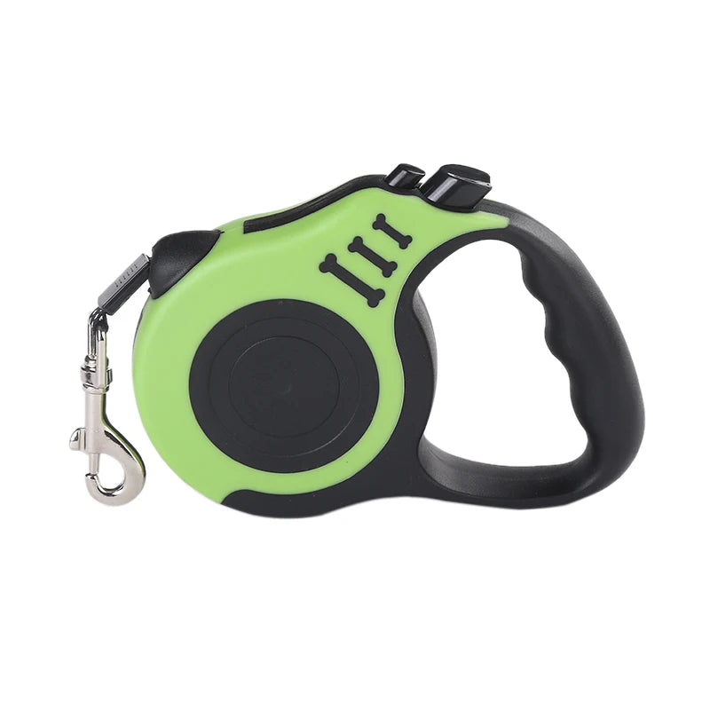Retractable Dog Leash - 3m or 5m Auto-Locking Nylon Lead for Small to Medium Dogs & Cats, One-Hand Brake, 12 Colors