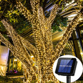 Outdoor Solar Fairy String Lights - 100ft Waterproof LED Twinkle Lights, Patio Garden Wedding Tree Decor, 8 Modes, No Wiring Needed