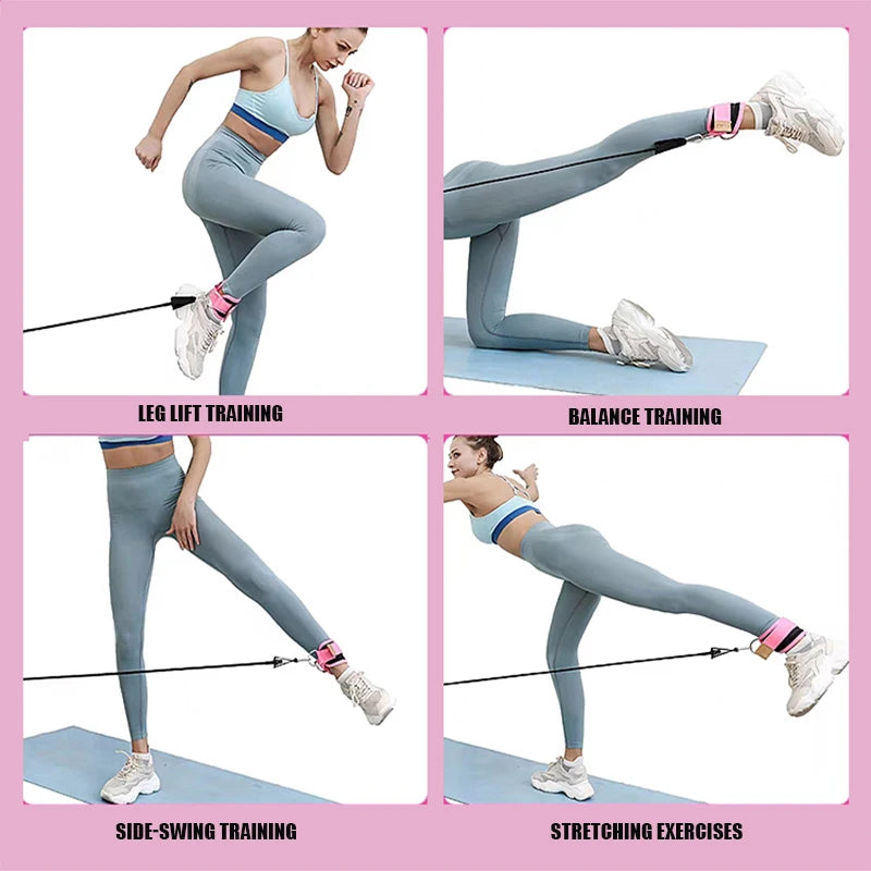 Ankle Resistance Bands — Premium Quality, Adjustable, Comfortable, Durable, Versatile, Portable