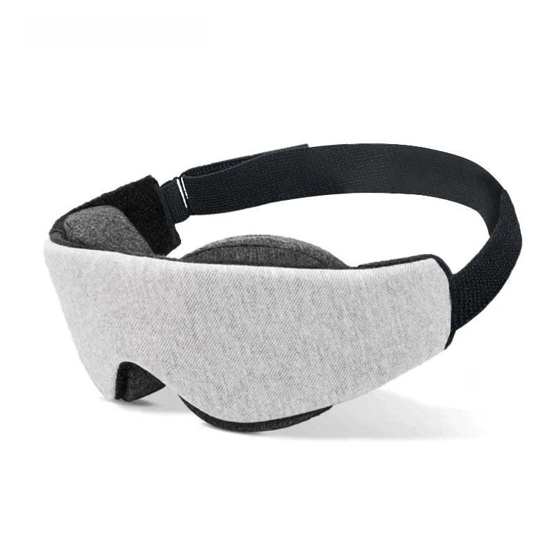 3D Contoured Blackout Sleep Mask - Zero-Pressure Eye Cup Design for Travel, Meditation, Insomnia & Side-Sleepers