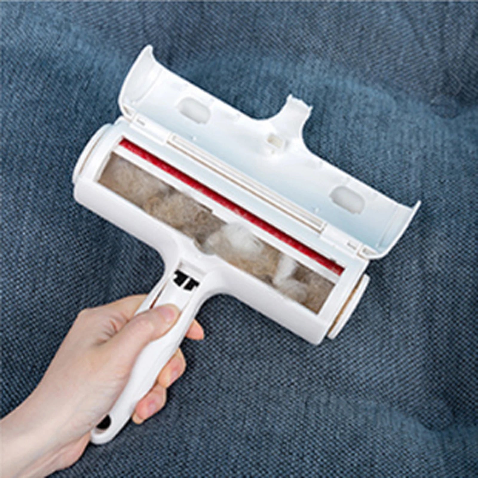 Reusable Pet Hair Remover Roller - No Refills, No Adhesive, Picks Up Dog & Cat Fur from Couch, Carpet, Clothes & Bedding