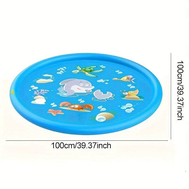 Sprinkler Splash Pad — 3-in-1 Fun, Outdoor, Toddler, Play Mat, Wading Pool