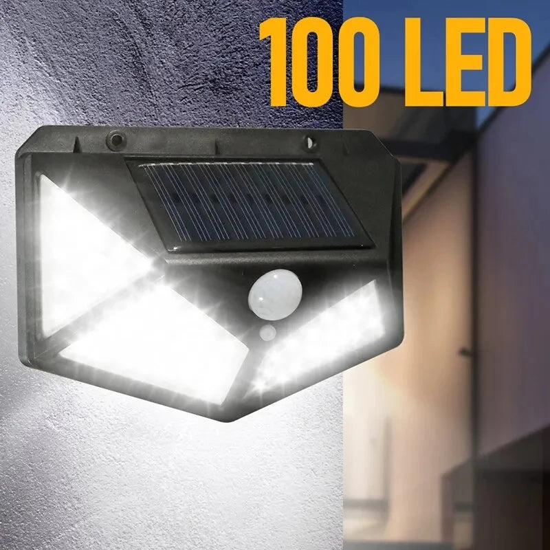 Solar Motion Security Light — Waterproof, Bright, Wireless, Outdoor, Wall-Mounted, Dusk-to-Dawn