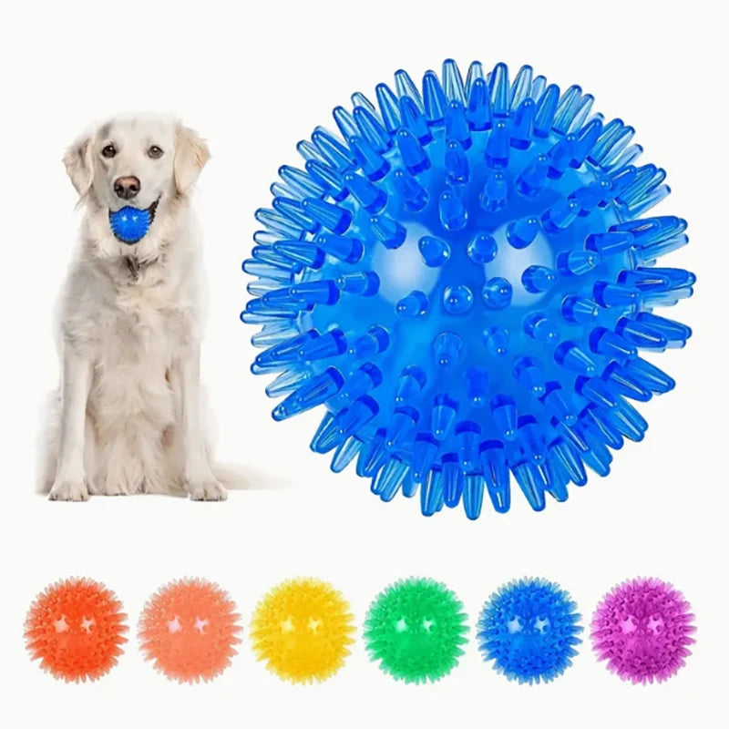 Squeaky Dog Ball — Light Up, Durable, Fetch Toy, Interactive, Puppy, Small Dogs