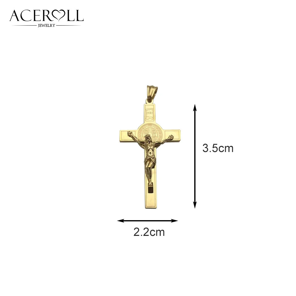 Men's Cross Necklace — Minimalist Steel, Modern, Durable, Everyday, Religious