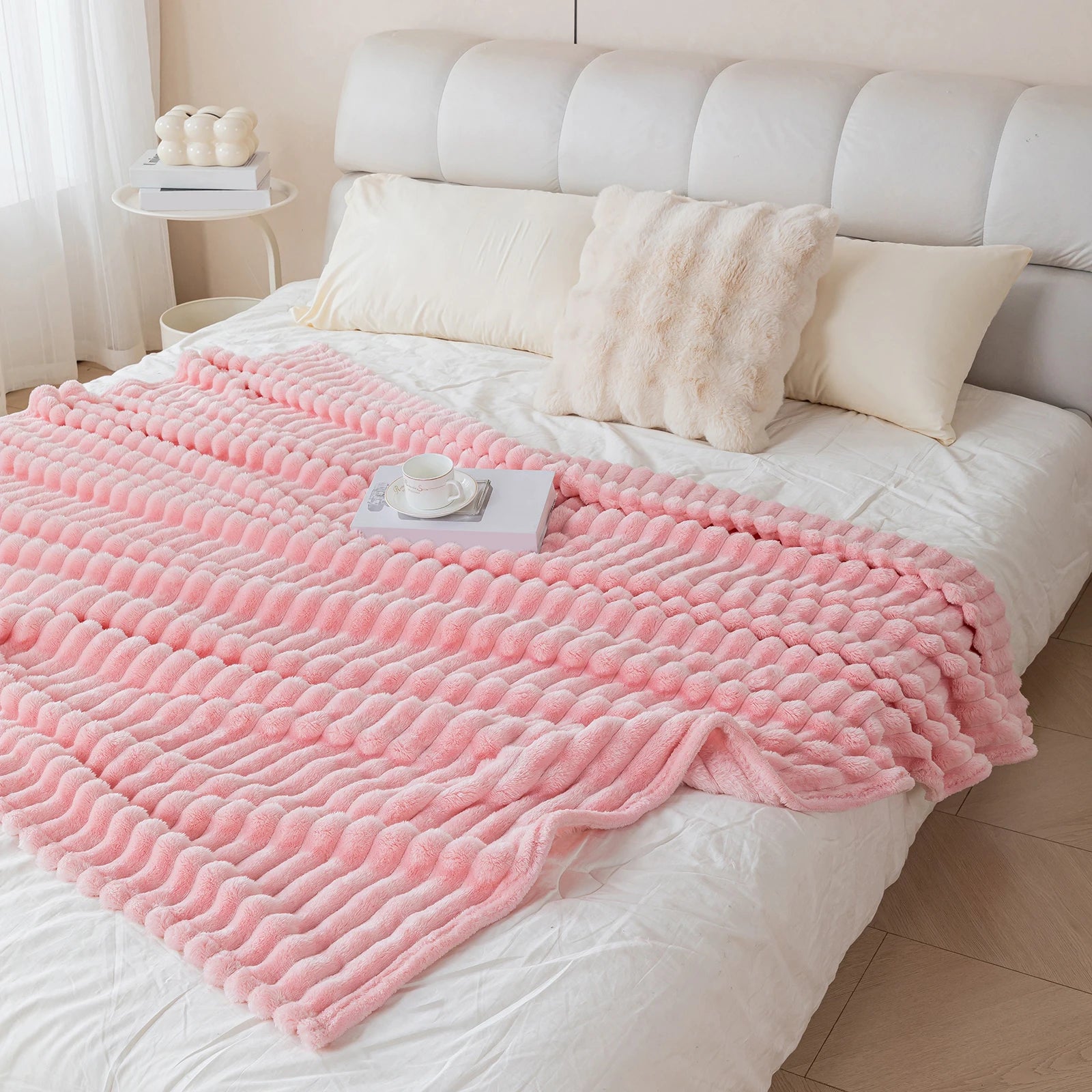 Fleece Throw Blanket — Ultra Soft, Warm, Cozy, Lightweight, Reversible, Machine Washable
