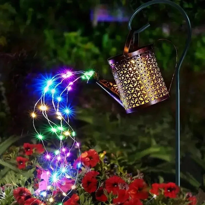 Solar Watering Can Light — Outdoor Garden Decor, Warm White, Waterproof, Hanging, Decorative