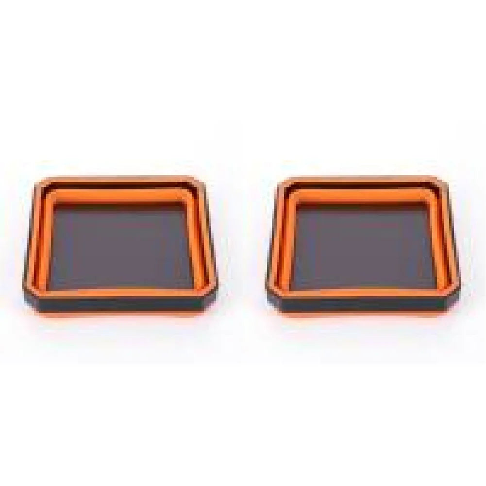 Magnetic Parts Tray Set — Heavy Duty, Stainless Steel, Rubber Base, Flexible, Anti-Scratch, Strong Magnet