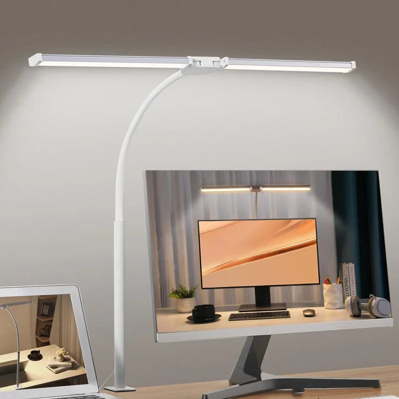 LED Monitor Lamp — Dual Head, Dimmable, Eye-Care, USB Powered, No Screen Glare