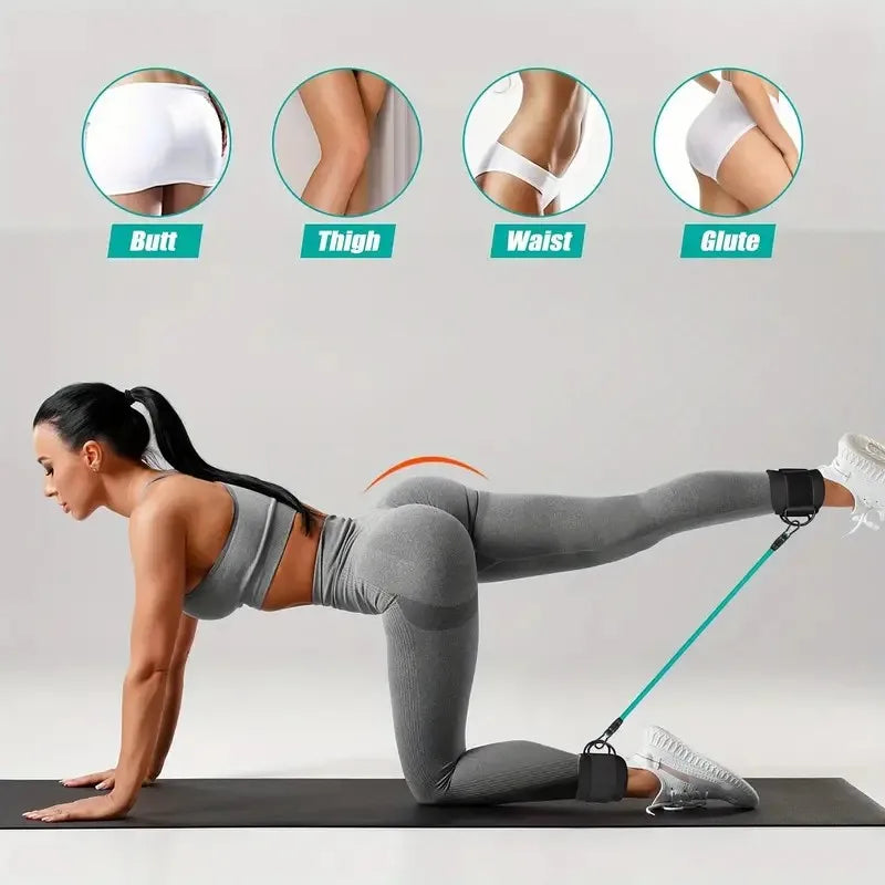 Ankle Resistance Bands — Premium Quality, Adjustable, Comfortable, Durable, Versatile, Portable