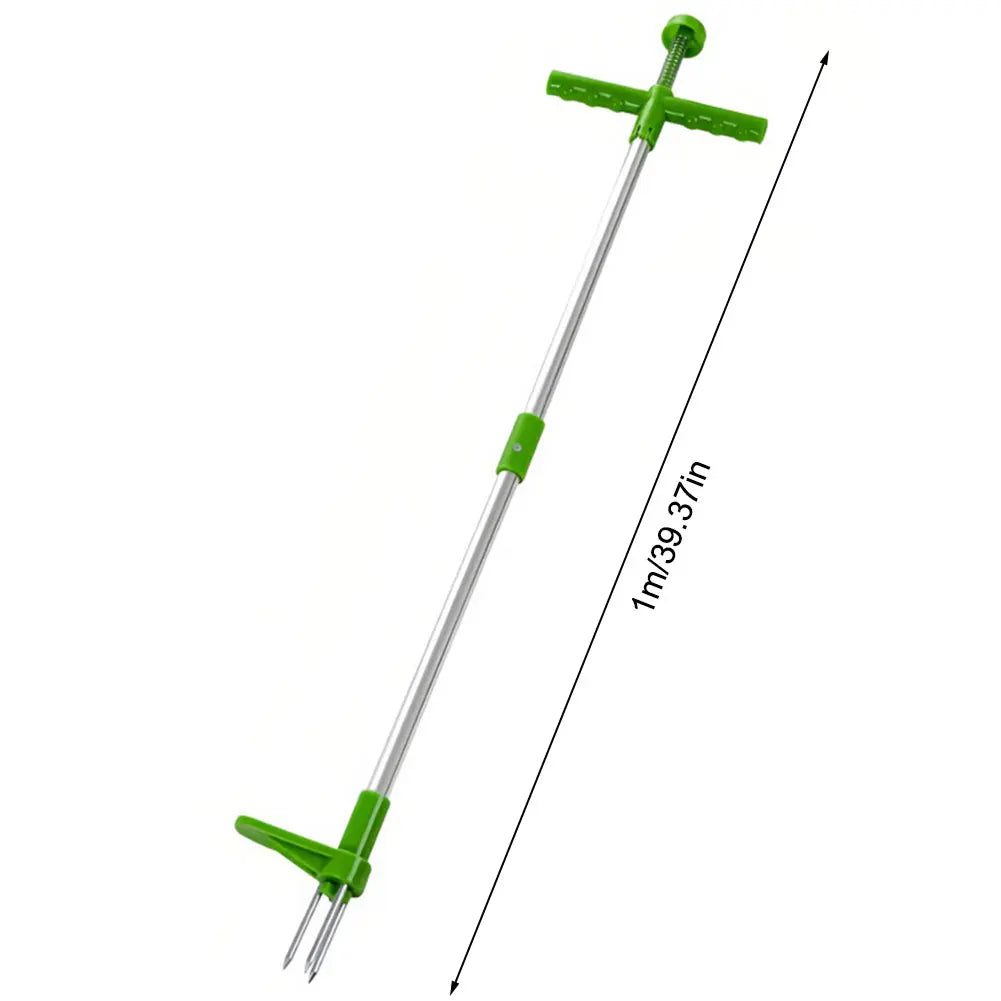 Stand-Up Weed Puller — Ergonomic Handle, Manual, Long Reach, Stainless Steel, Garden Tool