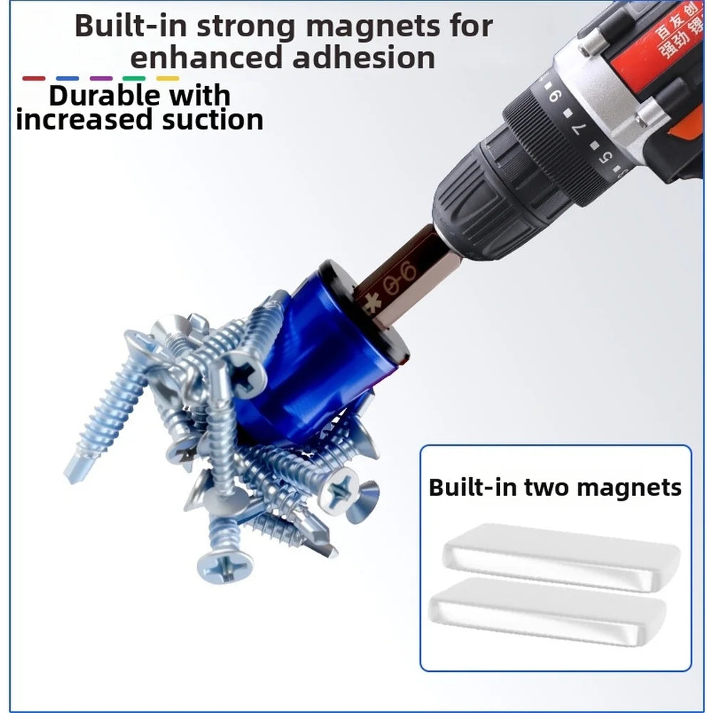 Magnetic Screw Holder — Strong Magnet, Universal Fit, Anti-Slip Grip, Easy Attachment, Durable Steel
