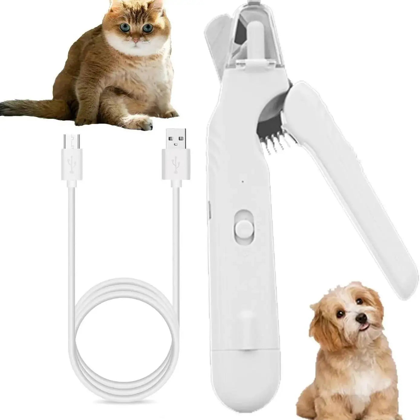 Electric Pet Nail Grinder — Quiet, Rechargeable, Painless, Gentle, Portable, Efficient