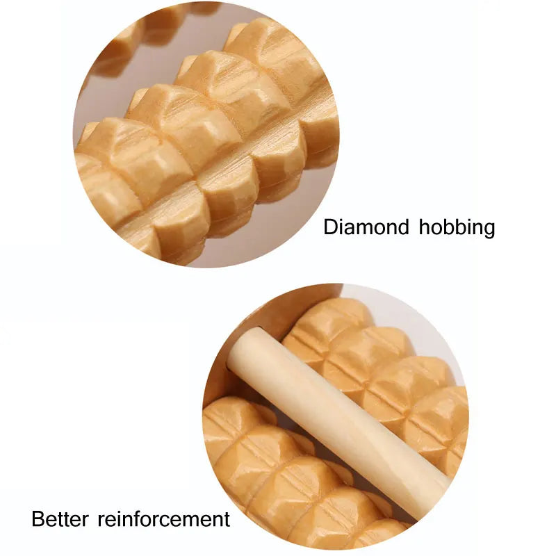 Wooden Foot Massage Roller - Reflexology Pain Relief for Plantar Fasciitis, Arch Pain, Post-Workout Recovery, Stress Relief