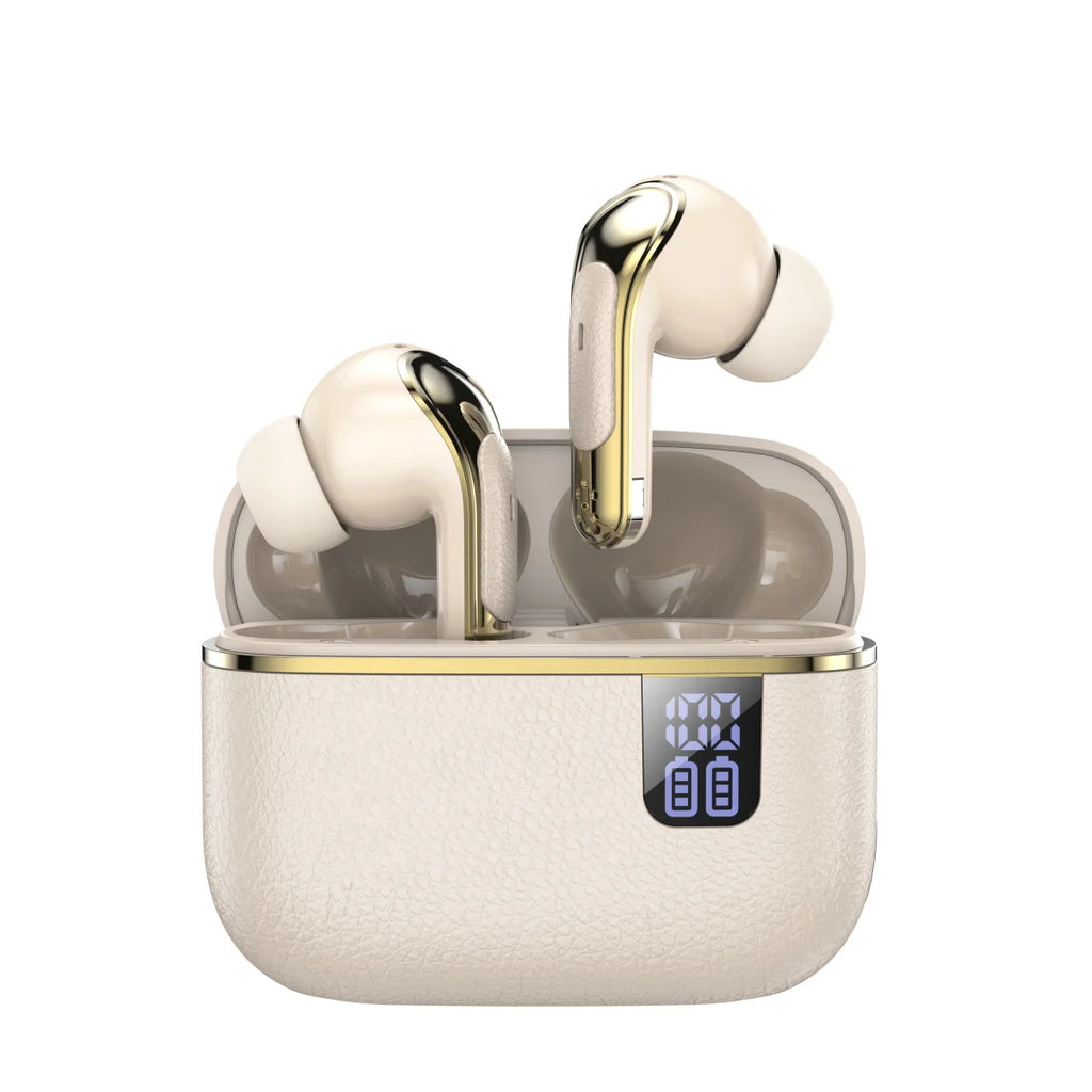 TWS Wireless Earbuds with ENC Noise Reduction - Bluetooth 5.3, LED Battery Display, 30Hr Playtime, Touch Controls