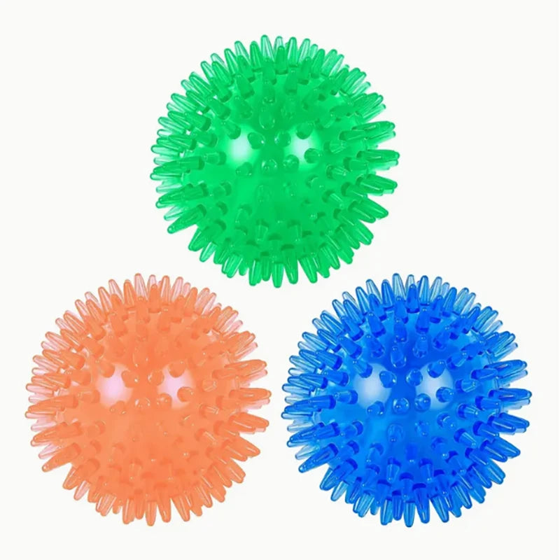 Squeaky Dog Ball — Light Up, Durable, Fetch Toy, Interactive, Puppy, Small Dogs