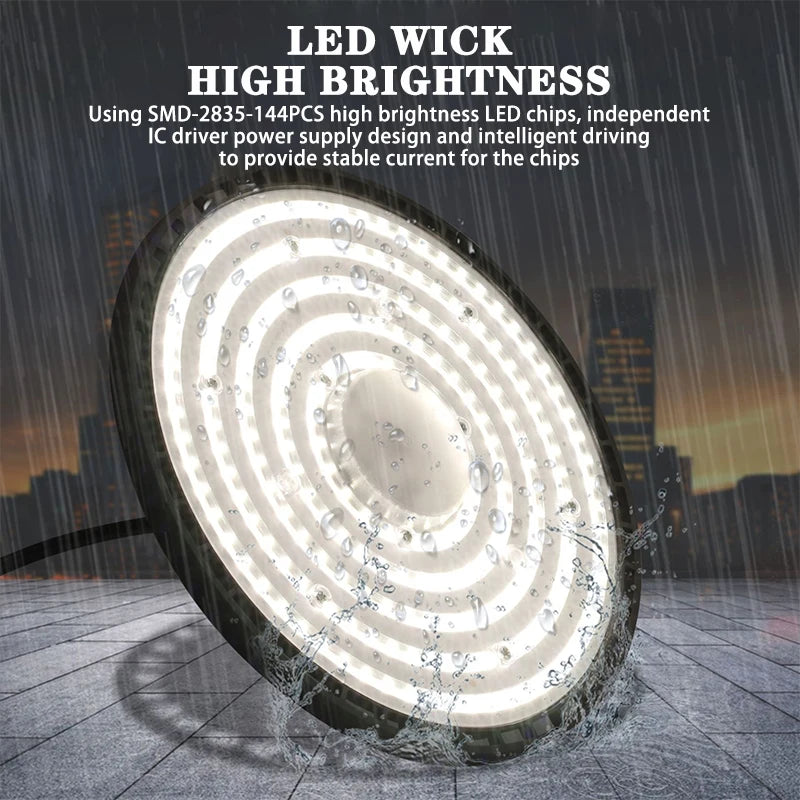 UFO LED Shop Light — 200W, Industrial, High Bay, Commercial, Warehouse, Garage