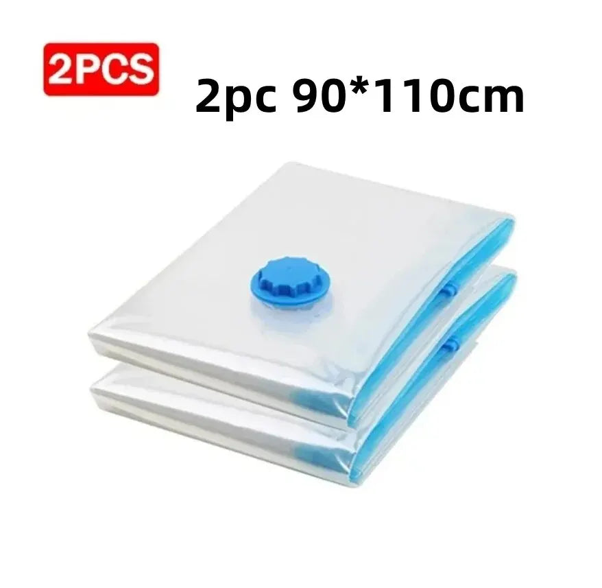 Electric Vacuum Storage Bag Kit with Mini Pump - Compress Clothes, Bedding & Travel Luggage by 75% in 60 Seconds