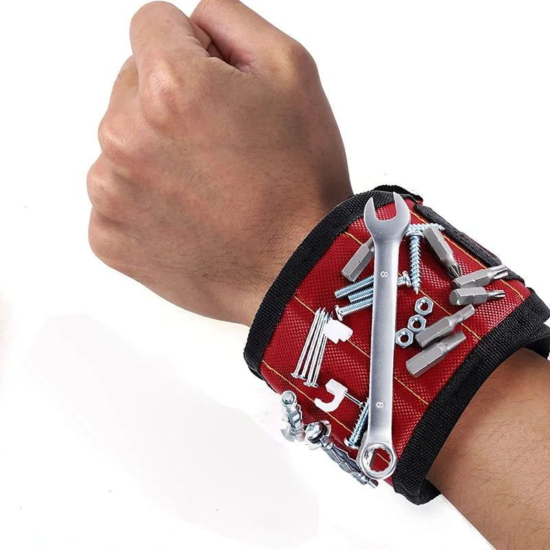 Magnetic Wristband Tool Holder - Strong Magnets for Screws, Nails, Drill Bits, Hands-Free DIY & Workshop Helper
