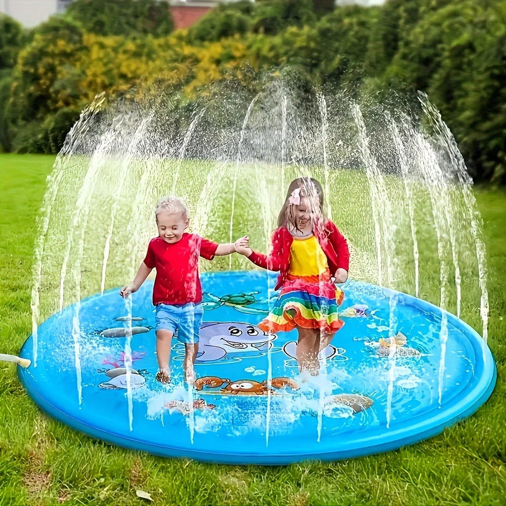 Sprinkler Splash Pad — 3-in-1 Fun, Outdoor, Toddler, Play Mat, Wading Pool