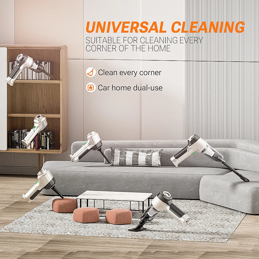 Cordless Handheld Vacuum Cleaner - Strong Suction, USB-C Rechargeable, Car & Home Wireless Cleaning Tool