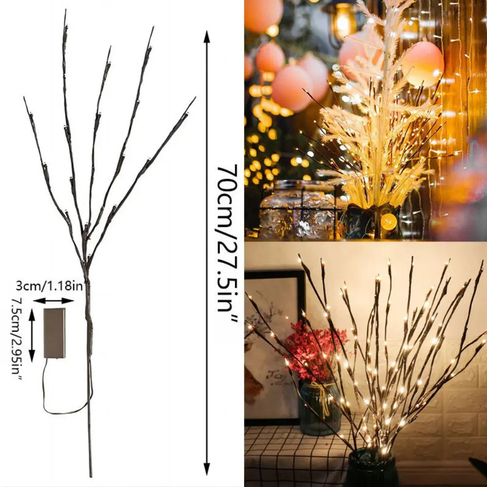 LED Branch Light — Vase Filler, Decorative, Battery Operated, Warm White, Flexible