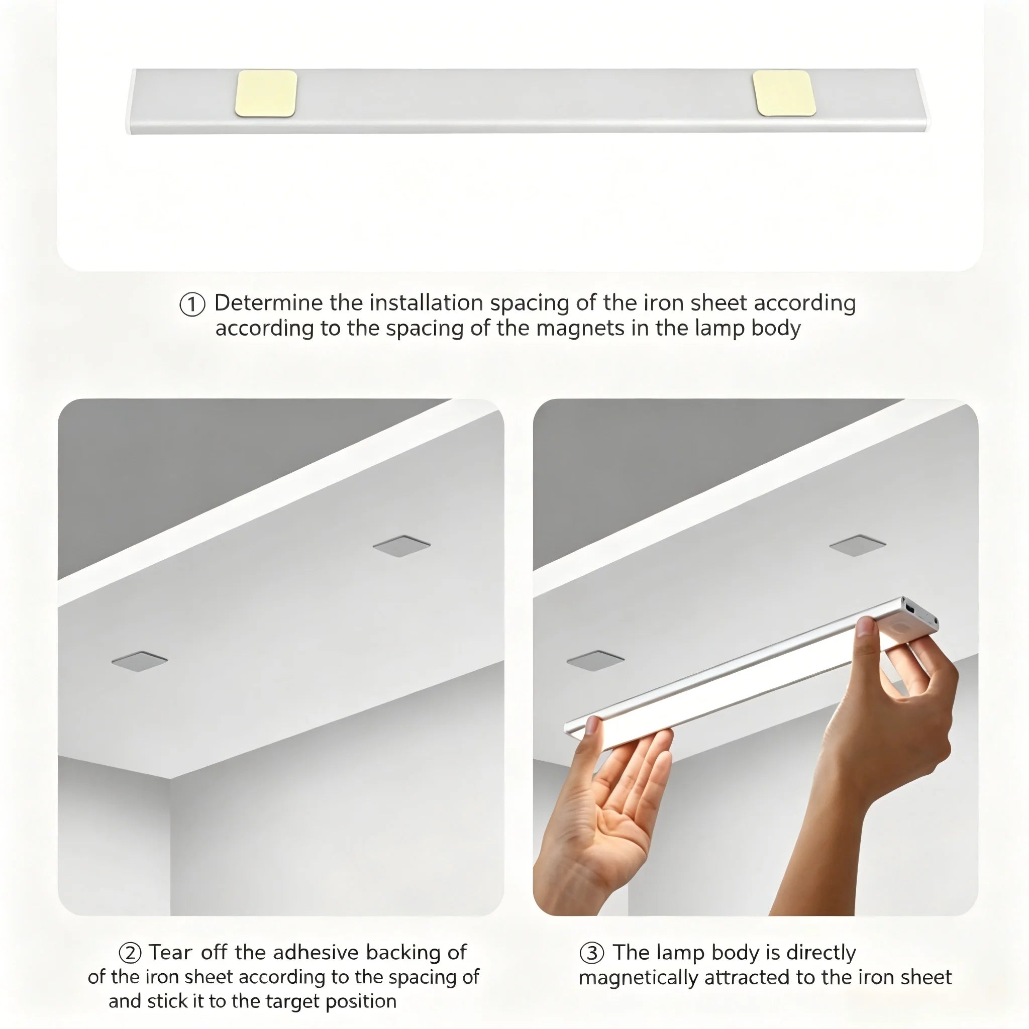 Under Cabinet Light — Motion Activated, Rechargeable, LED, Dimmable, Wireless, Easy Install
