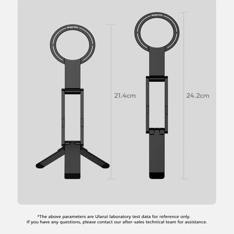 Magnetic Phone Tripod — Aluminum, Extendable, Portable, Lightweight, Universal, Stable