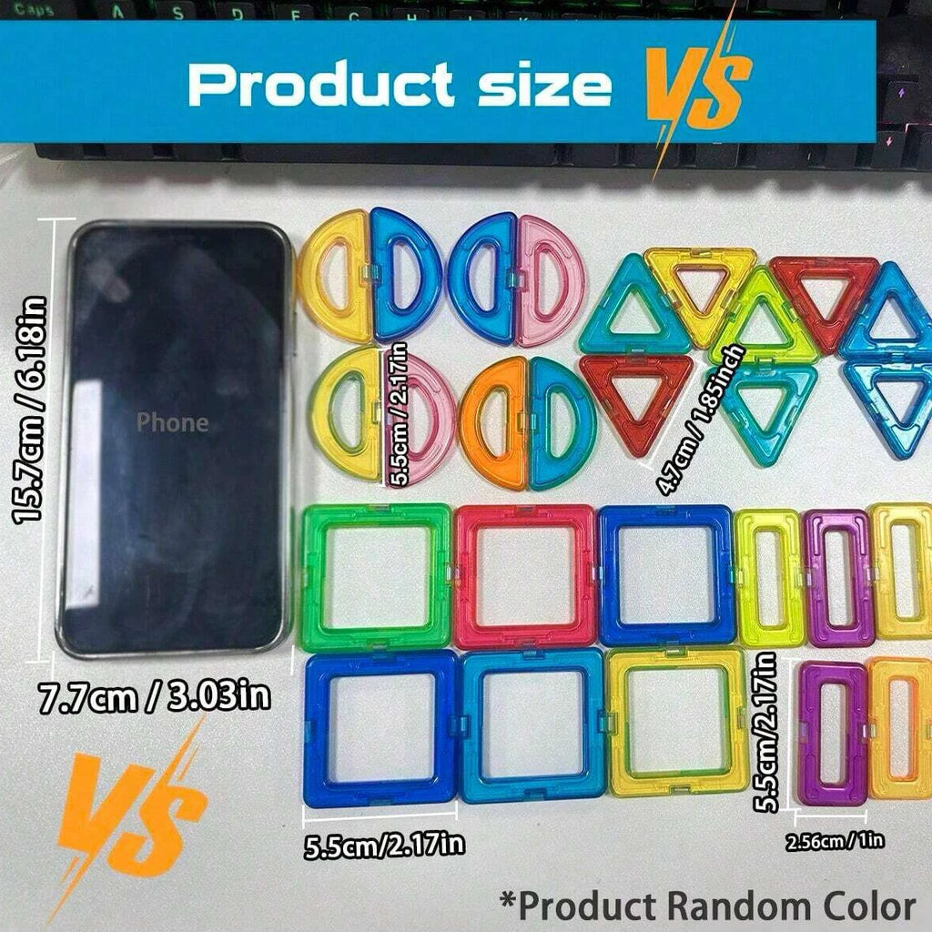 Magnetic Tiles — 80pc Set, Kids, Educational, STEM, Creative, Building Toy