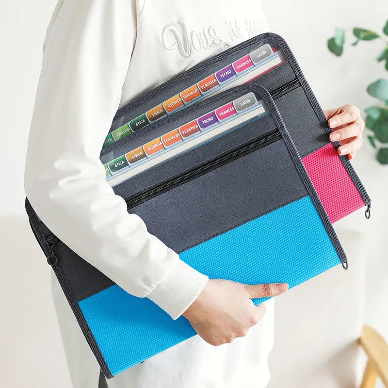 Accordion File Organizer — 13 Pockets, A4 Size, Letter Size, Expandable, Portable