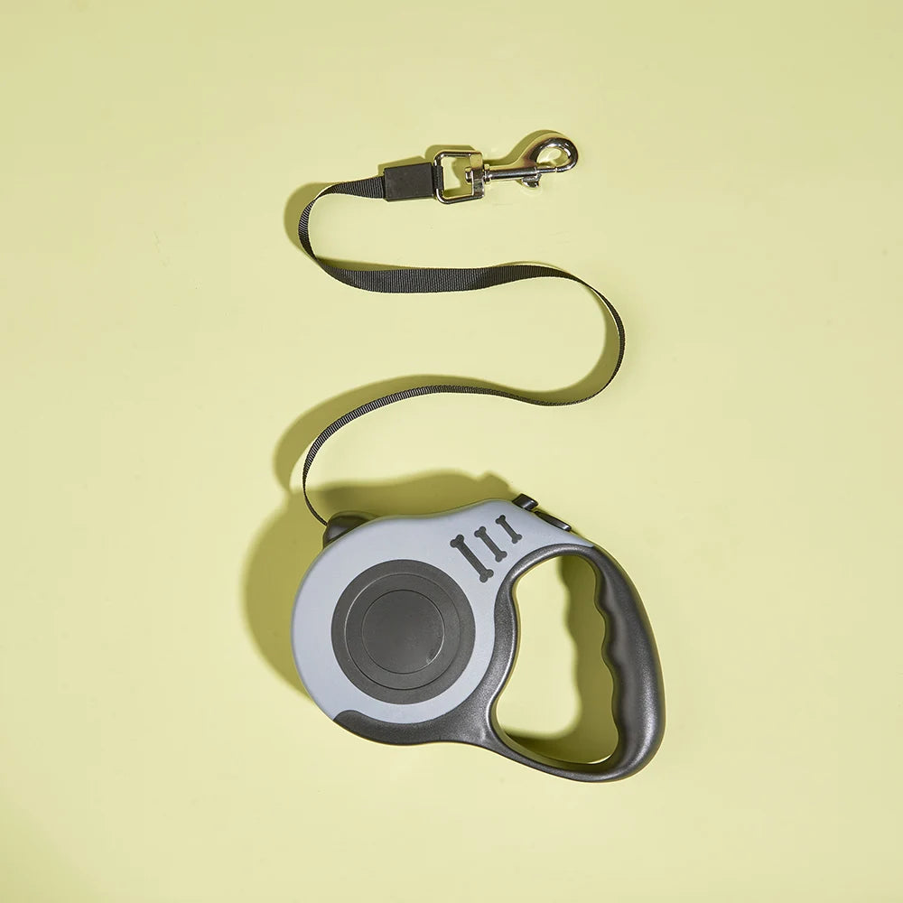 Retractable Dog Leash - 3m or 5m Auto-Locking Nylon Lead for Small to Medium Dogs & Cats, One-Hand Brake, 12 Colors