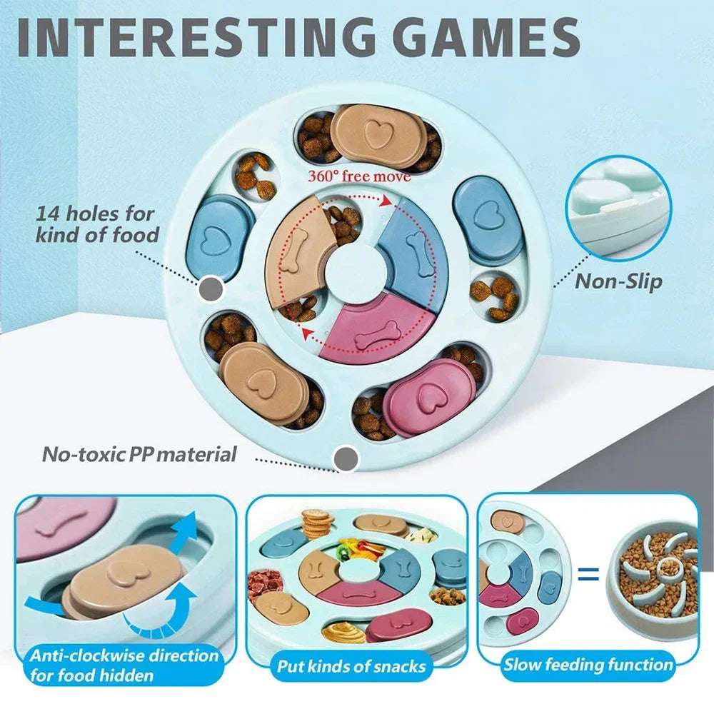 Dog Puzzle Toy — Interactive, Slow Feeder, Treat Dispensing, Mental Stimulation, Durable, Engaging