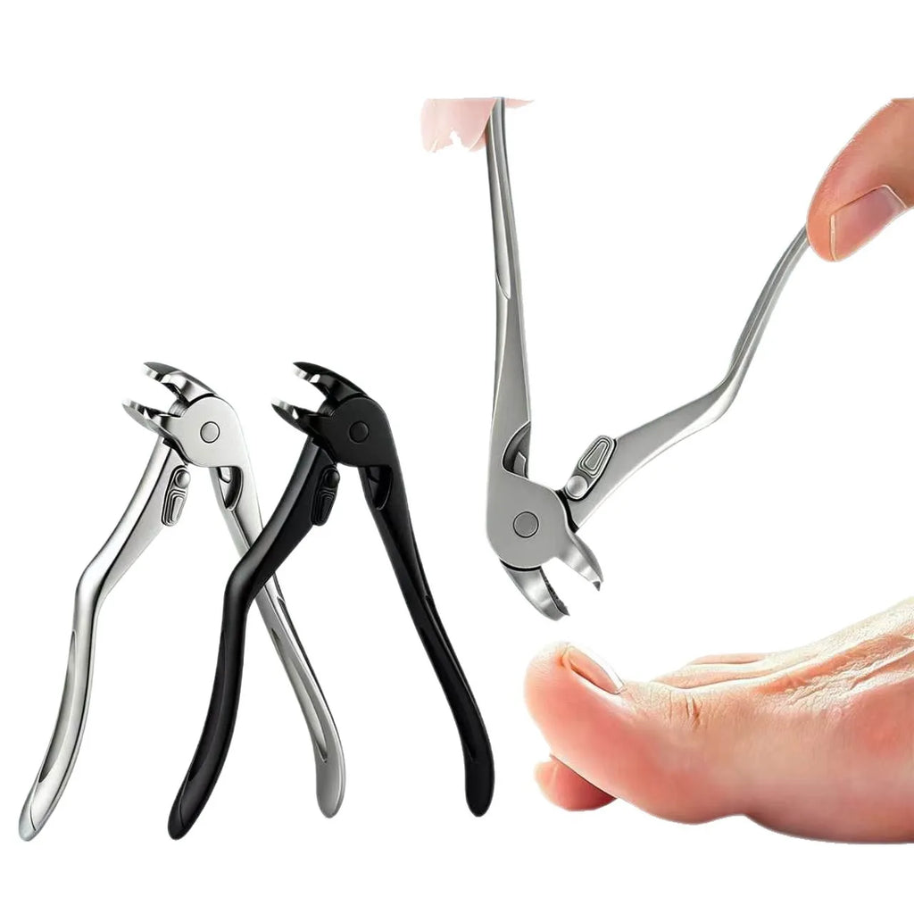 Nail Clipper — Curved Tip, Long Handle, Ergonomic, Stainless Steel, Sharp, Precise