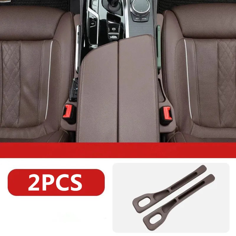 Car Seat Gap Filler & Organizer (Set of 2) - PU Leather, Leakproof, Universal Fit - Catches Phones, Keys, Coins, Drops