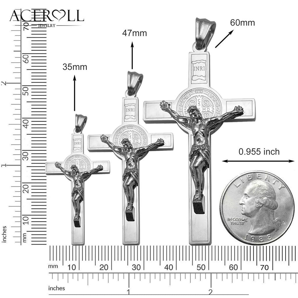 Men's Cross Necklace — Minimalist Steel, Modern, Durable, Everyday, Religious