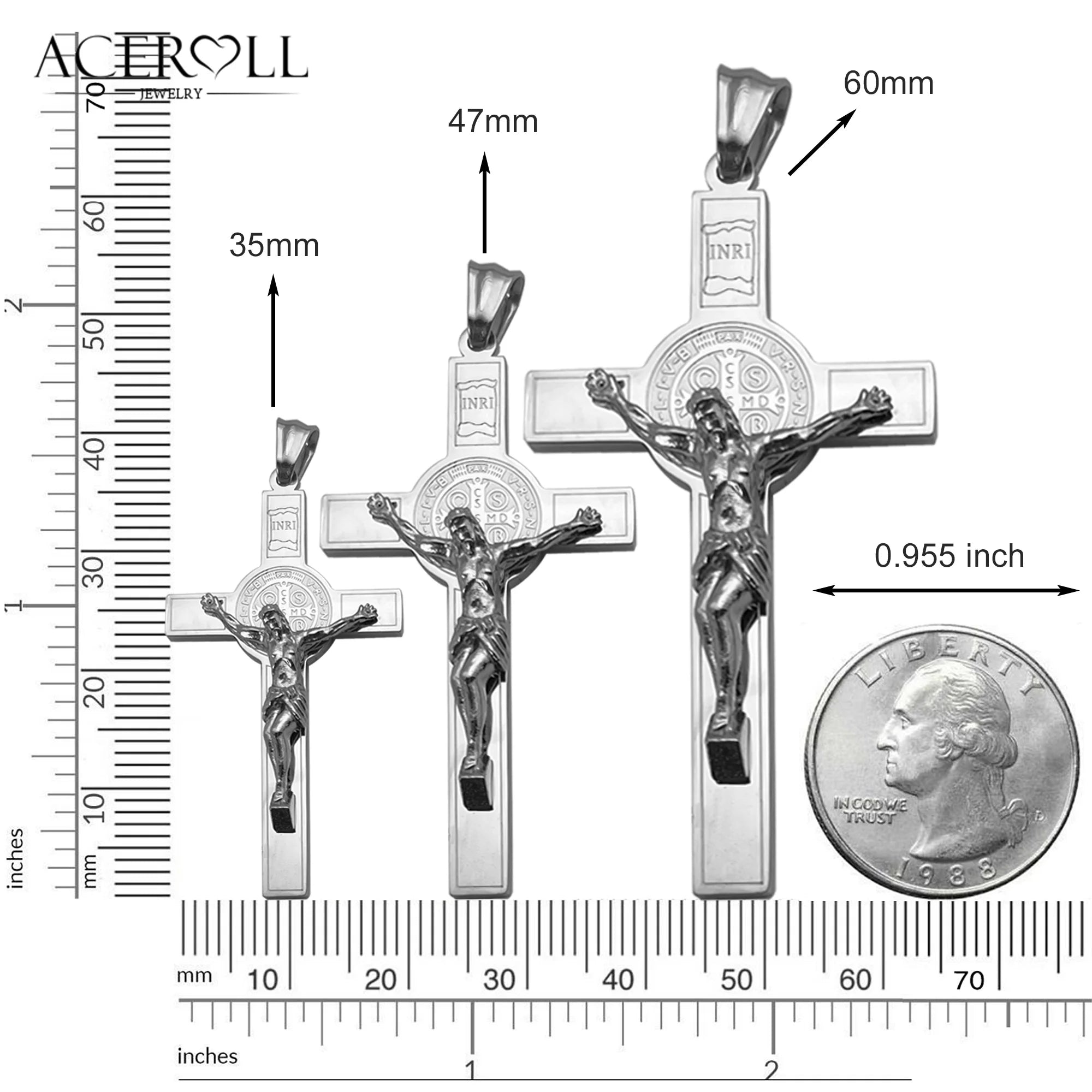 Men's Cross Necklace — Minimalist Steel, Modern, Durable, Everyday, Religious