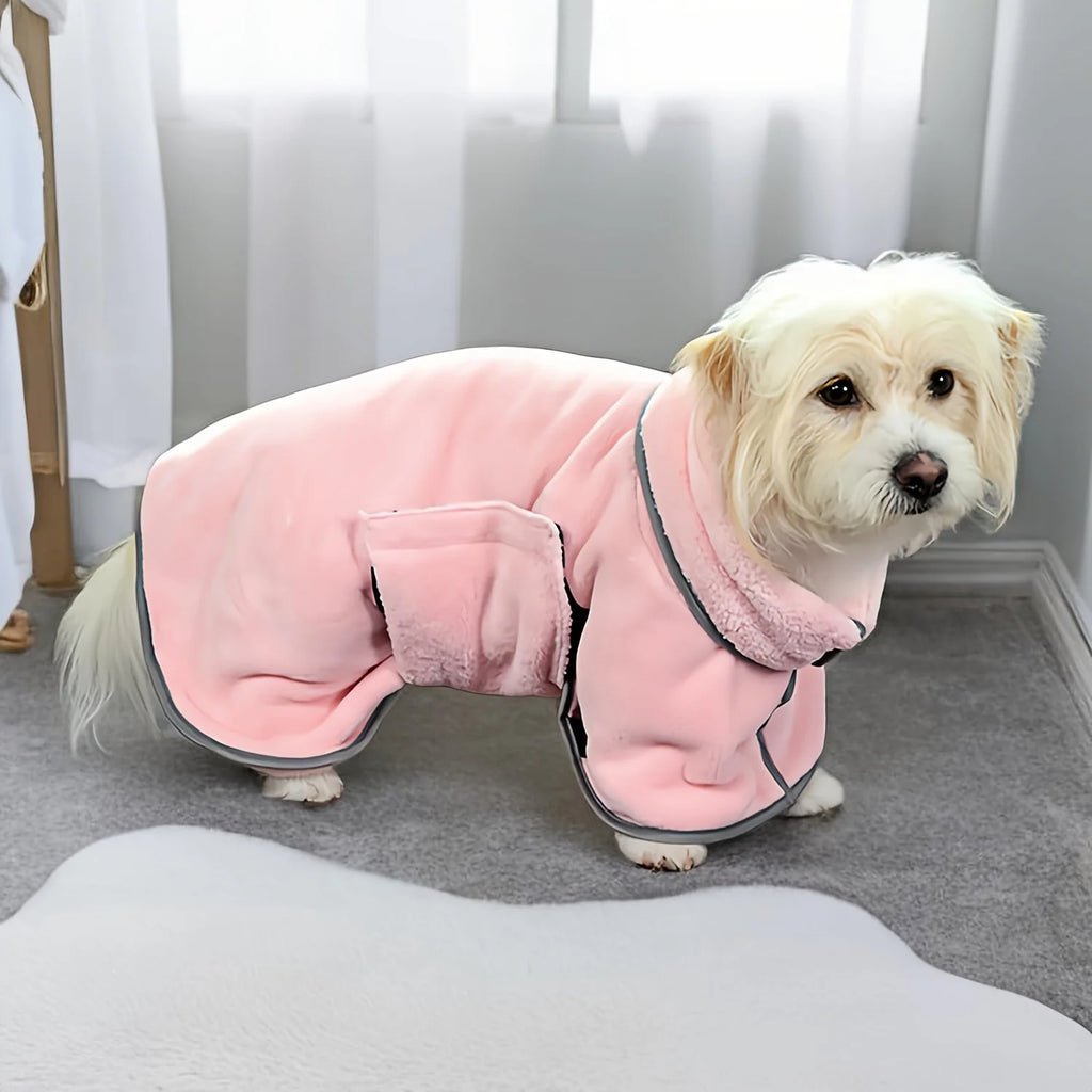 Pet Bath Towel — Wearable, Absorbent, Quick-Dry, Microfiber, Dog, Cat