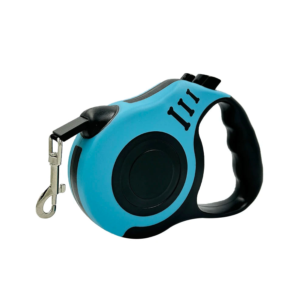 Retractable Dog Leash - 3m or 5m Auto-Locking Nylon Lead for Small to Medium Dogs & Cats, One-Hand Brake, 12 Colors