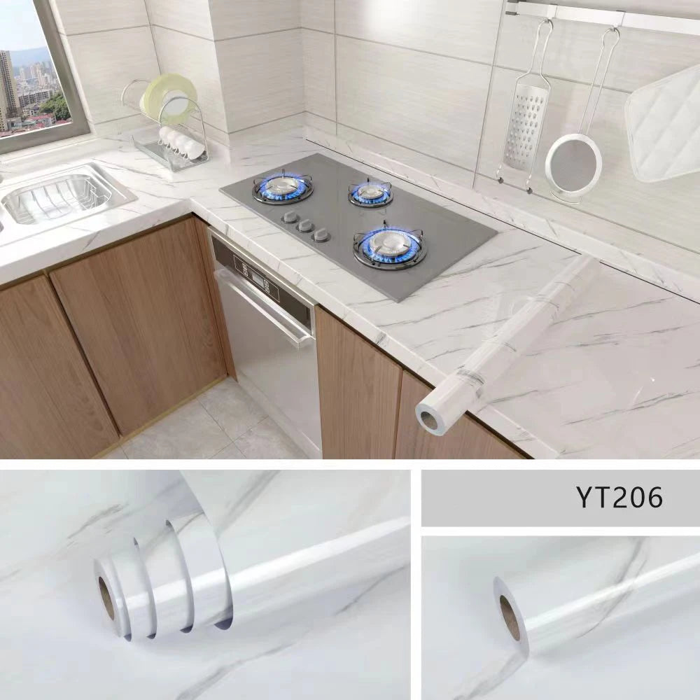 Marble Contact Paper — Self-Adhesive, Peel & Stick, Waterproof, Countertop, Cabinet, Wall
