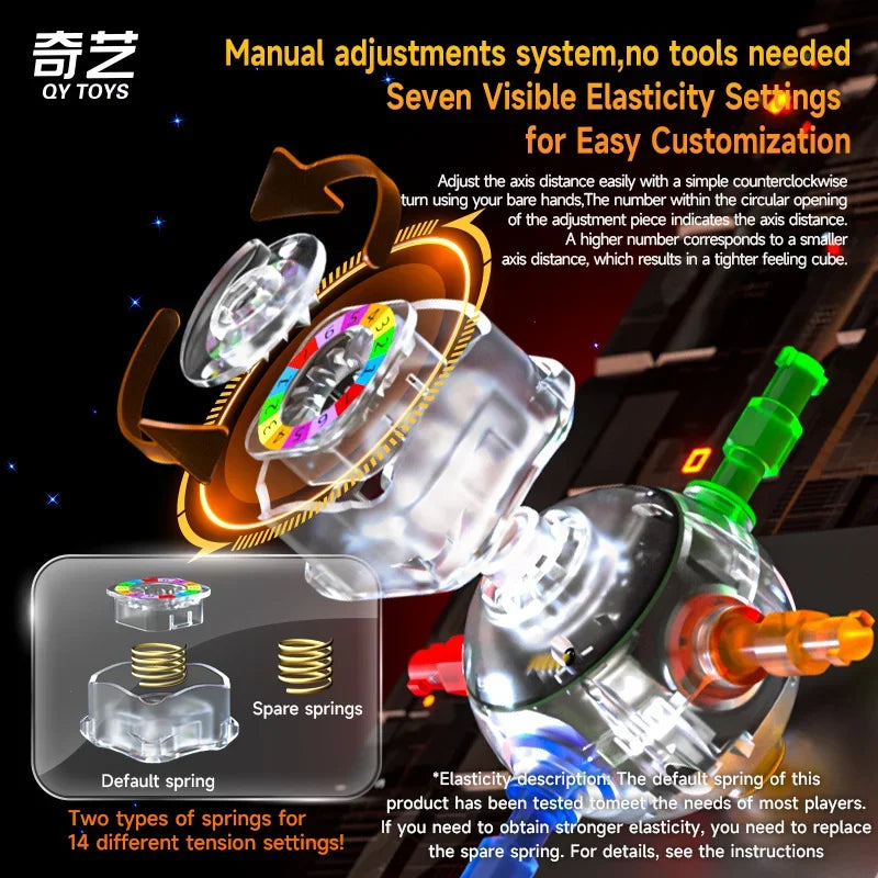 Qiyi Smart 3x3 Magnetic Speed Cube - Stickerless Pro Cube, Connects to App for Solve Tracking, Tournament-Grade Fidget Toy