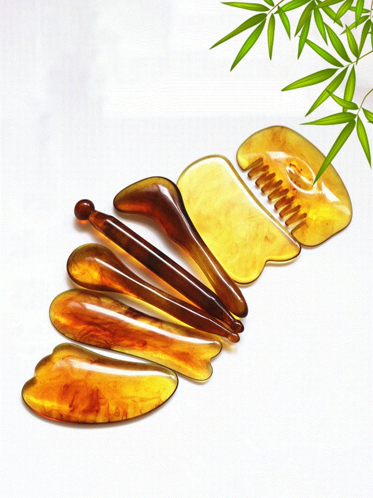 7-Piece Gua Sha & Jade Roller Beauty Set - Full Face, Neck & Body Massage Stones for Sculpting, Lymphatic Drainage & SPA Skincare
