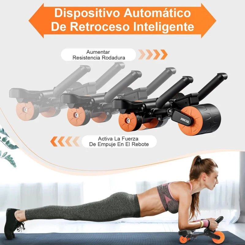 Auto-Rebound Ab Roller Wheel — Core Strengthening, Fitness, Home Gym, Workout, Exercise, Training