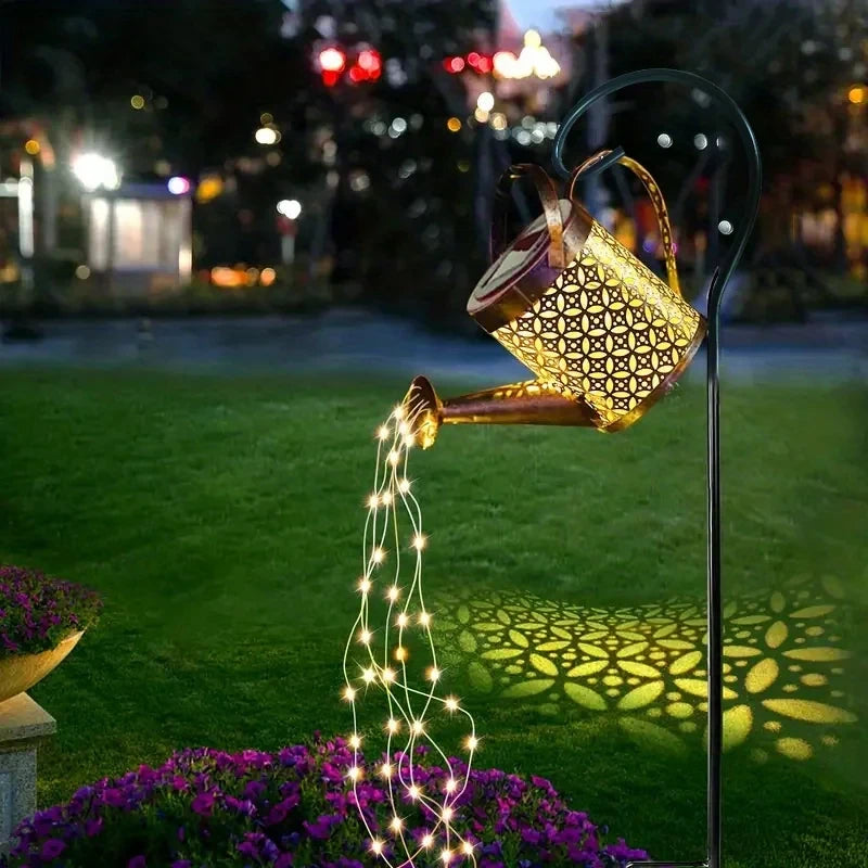 Solar Watering Can Light — Outdoor Garden Decor, Warm White, Waterproof, Hanging, Decorative